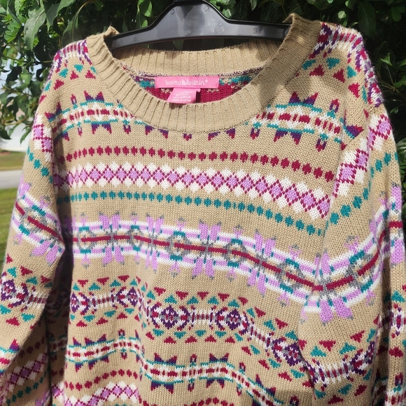 Woman Within Fair Isle Knit Sweater - Picture 12 of 12